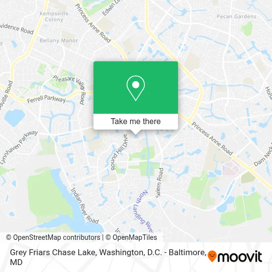 Grey Friars Chase Lake map