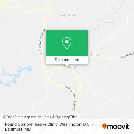 Pound Comprehensive Clinic map
