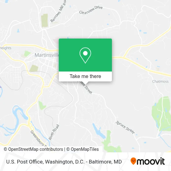 U.S. Post Office map