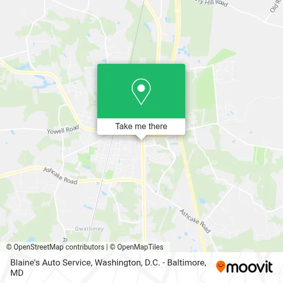 Blaine's Auto Service map