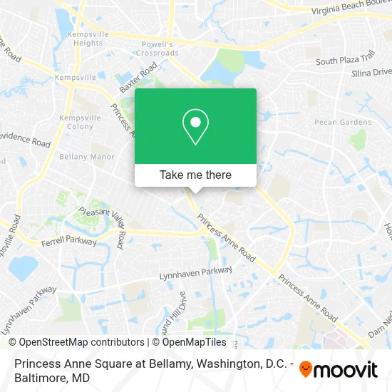 Princess Anne Square at Bellamy map