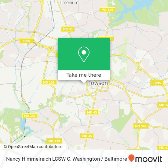 Mapa de Nancy Himmelreich LCSW C, 400 W Pennsylvania Ave