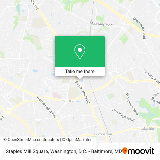 Staples Mill Square map