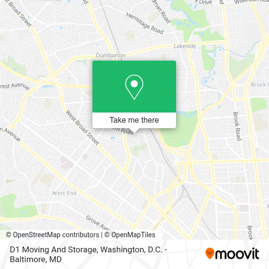 D1 Moving And Storage map