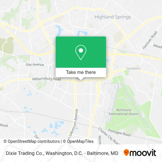 Dixie Trading Co. map