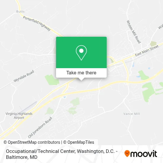 Occupational/Technical Center map