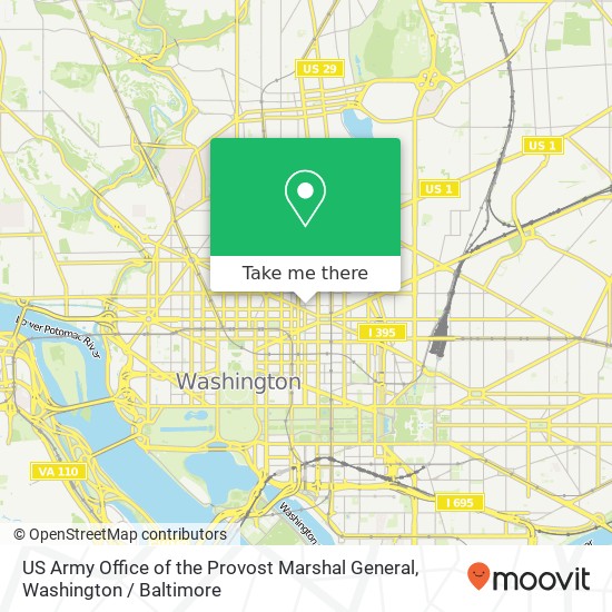 US Army Office of the Provost Marshal General map