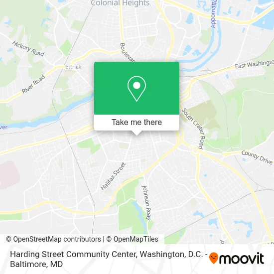 Harding Street Community Center map