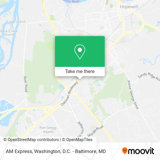 AM Express map
