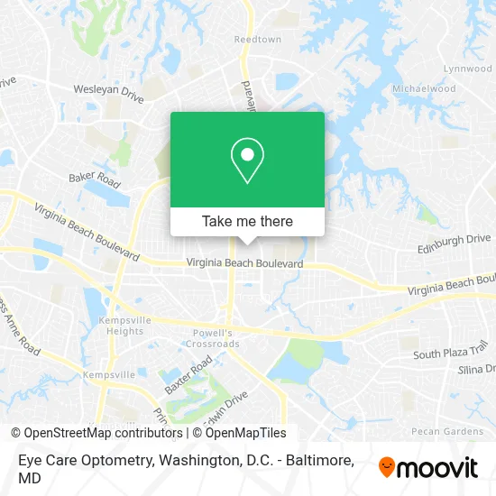 Eye Care Optometry map