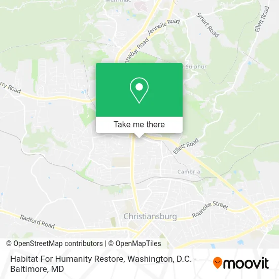 Habitat For Humanity Restore map