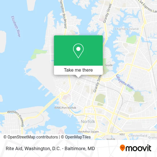 Mapa de Rite Aid