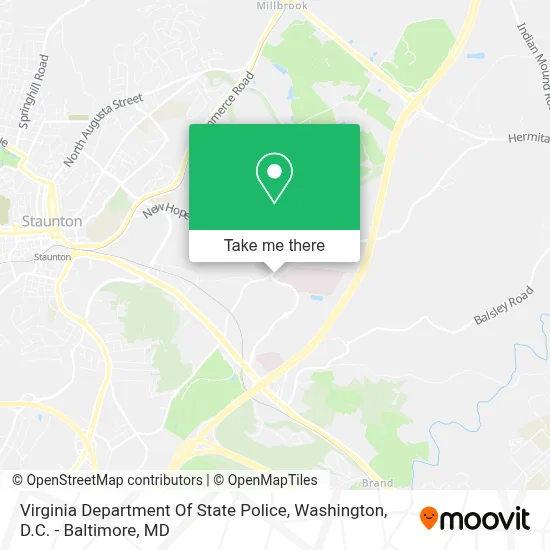 Virginia Department Of State Police map