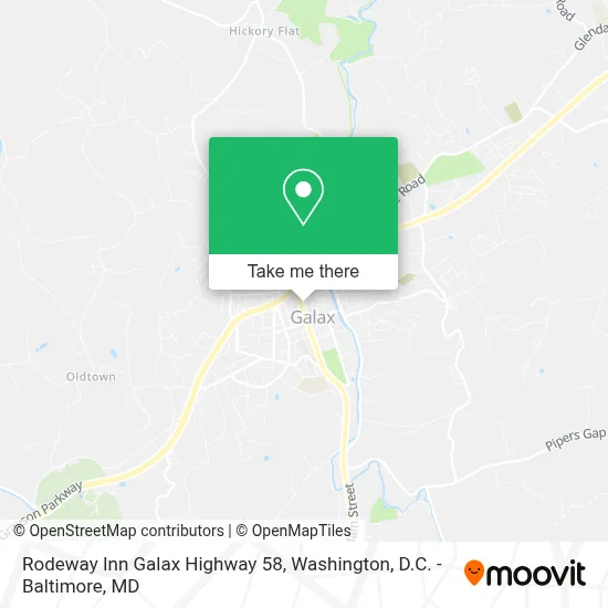Rodeway Inn Galax Highway 58 map