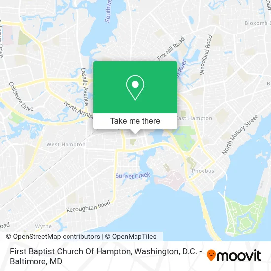 First Baptist Church Of Hampton map