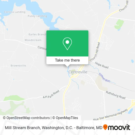 Mill Stream Branch map