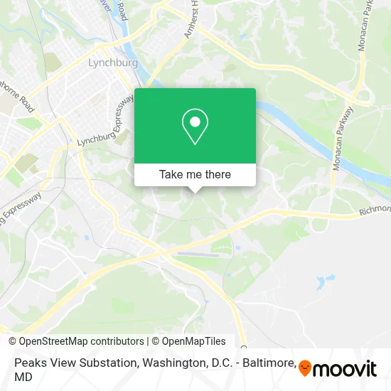 Peaks View Substation map