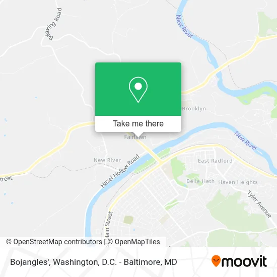 Bojangles' map