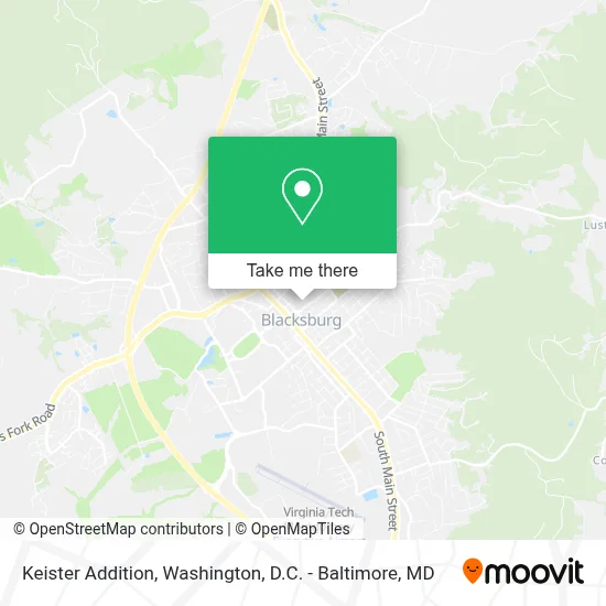 Keister Addition map