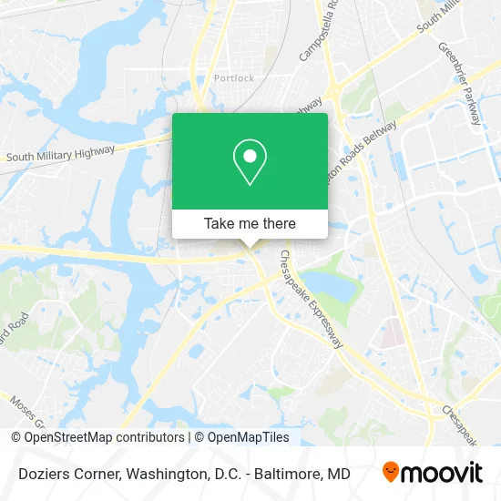 Doziers Corner map