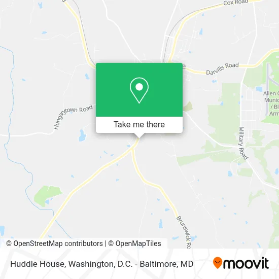 Huddle House map