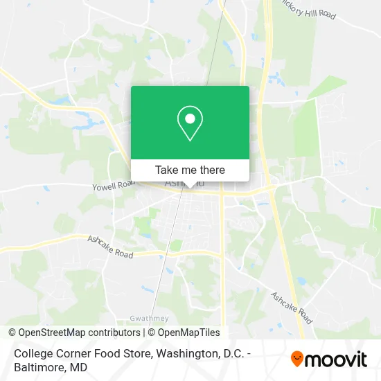 College Corner Food Store map