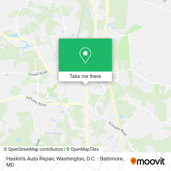 Haskin's Auto Repair map