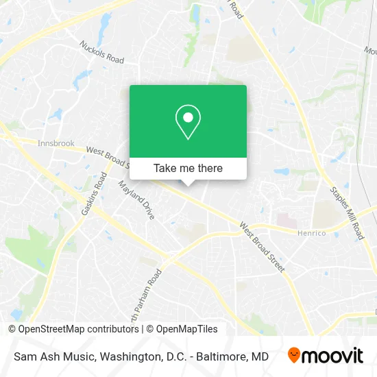 Sam Ash Music map