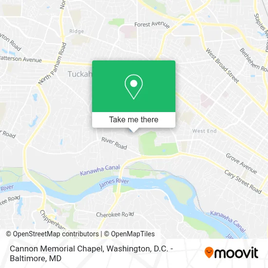 Cannon Memorial Chapel map
