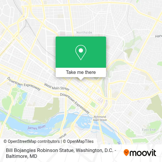 Bill Bojangles Robinson Statue map
