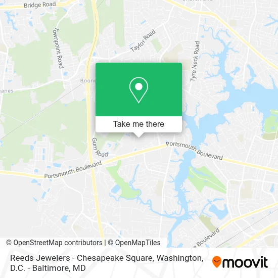 Reeds Jewelers - Chesapeake Square map