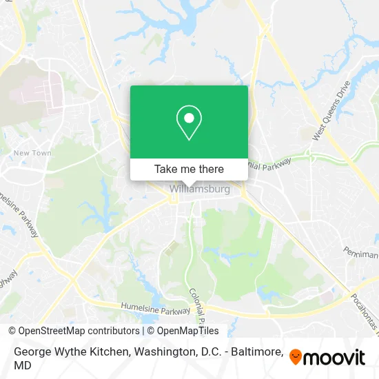 George Wythe Kitchen map