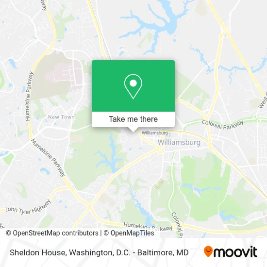 Sheldon House map