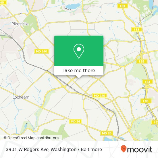 Mapa de 3901 W Rogers Ave, Baltimore, MD 21215