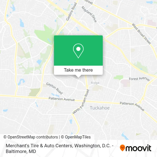 Merchant's Tire & Auto Centers map