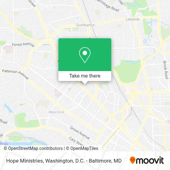 Hope Ministries map