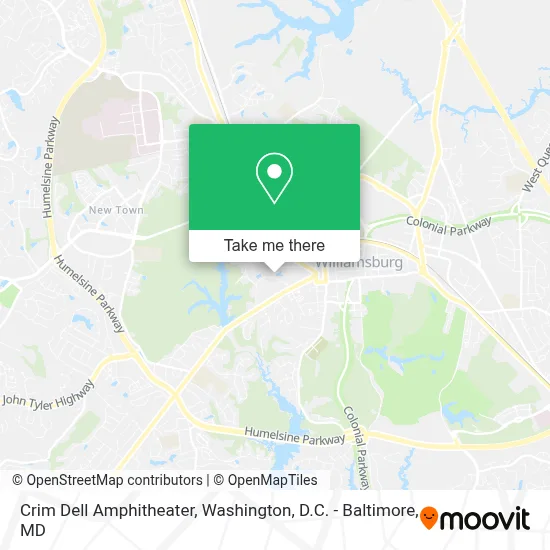 Crim Dell Amphitheater map
