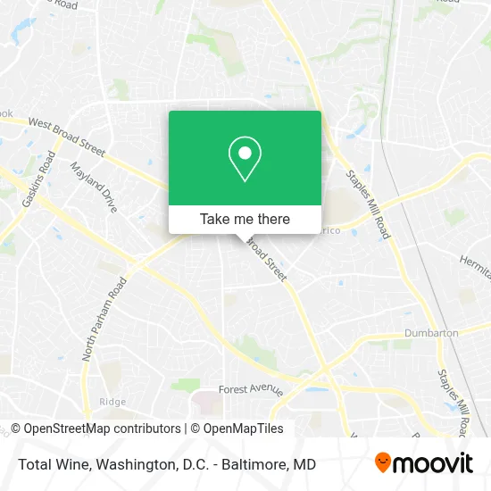 Total Wine map