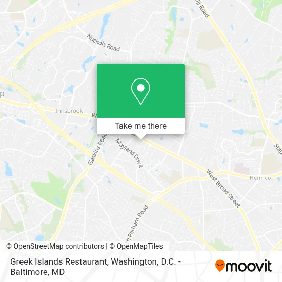Greek Islands Restaurant map