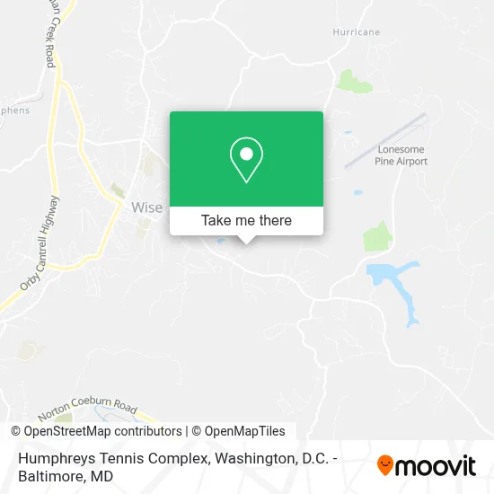 Humphreys Tennis Complex map