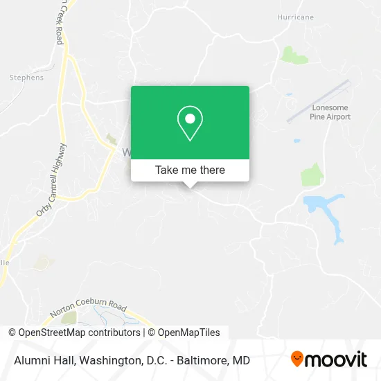 Alumni Hall map