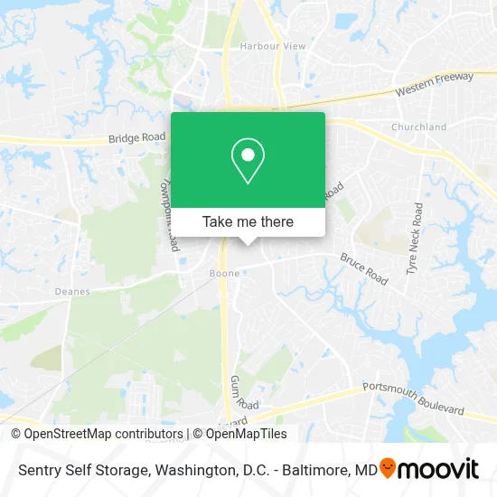 Sentry Self Storage map