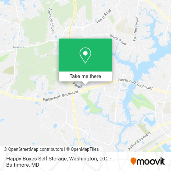 Happy Boxes Self Storage map