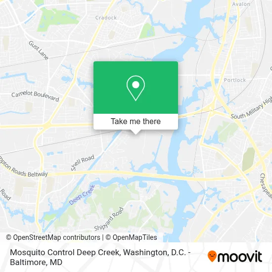 Mosquito Control Deep Creek map