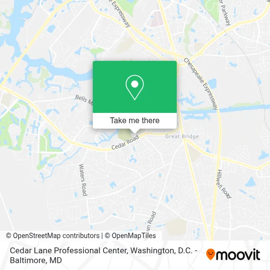 Cedar Lane Professional Center map