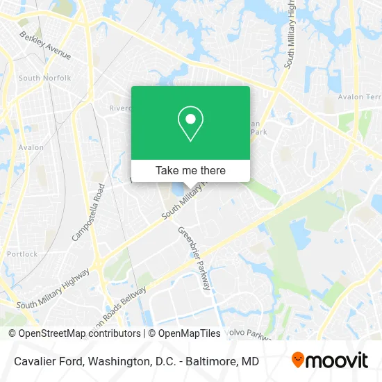 Cavalier Ford map