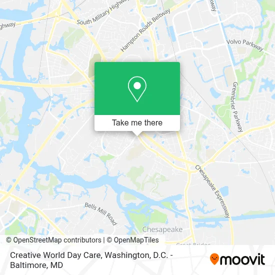 Creative World Day Care map