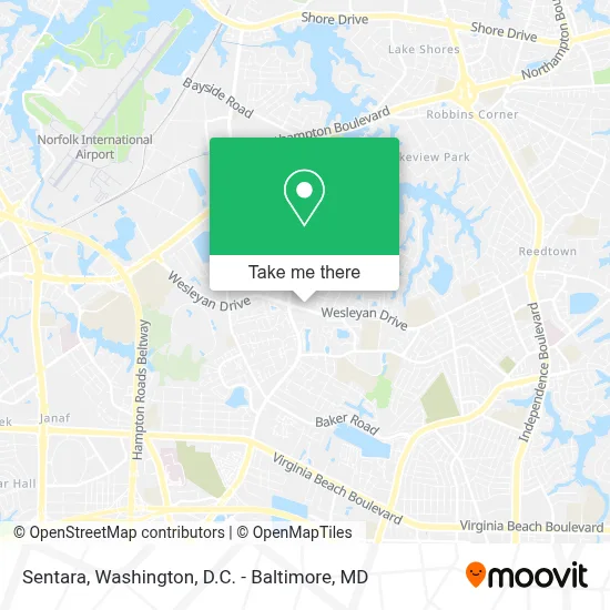 Sentara map