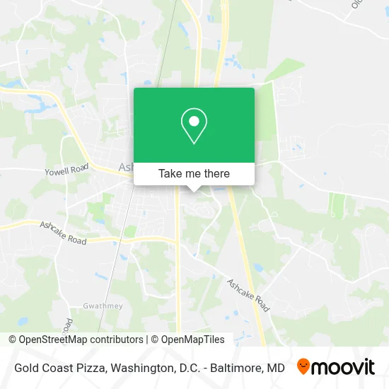 Gold Coast Pizza map