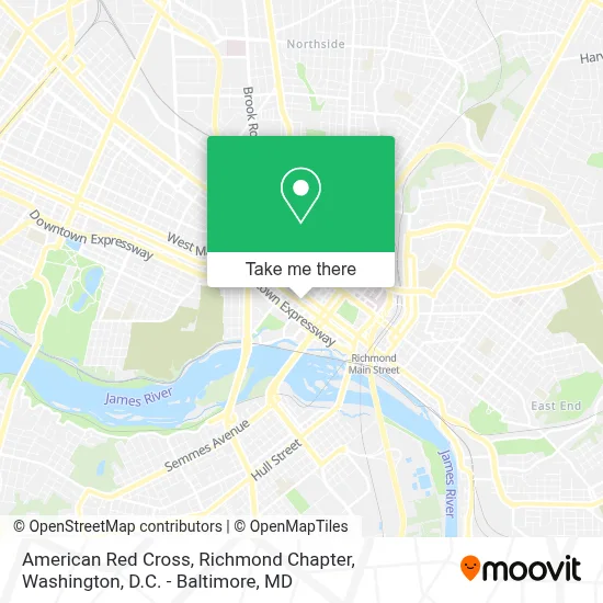 American Red Cross, Richmond Chapter map